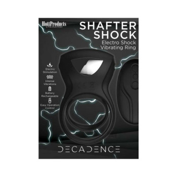 Decadence Shafter Shock E-stim Cock Ring Black Decadence Shafter Shock E-stim Cock Ring Black