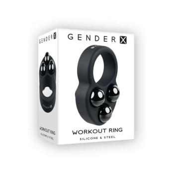 Gender X Workout Ring Weighted Silicone Training Cockring Black Gender X Workout Ring Weighted Silicone Training Cockring Black
