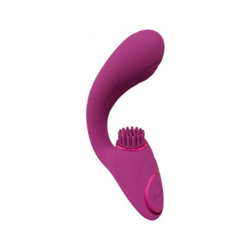 Vive Gen Rechargeable Triple Motor G-spot Vibrator With Pulse Wave And Vibrating Bristles Pink Vive Gen Rechargeable Triple Motor G-spot Vibrator With Pulse Wave And Vibrating Bristles Pink