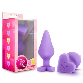 Blush Play With Me Naughty Candy Heart Do Me Now Plug - Purple