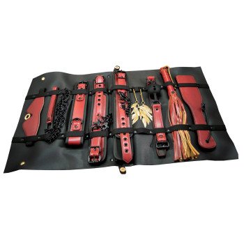 The Traveler Restraint & Bondage Play Kit Red 10 Pcs