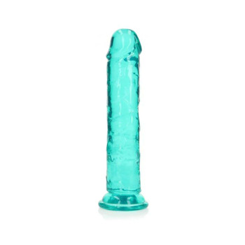 Realrock Crystal Clear Straight 8 In. Dildo Without Balls Turquoise Realrock Crystal Clear Straight 8 In. Dildo Without Balls Turquoise