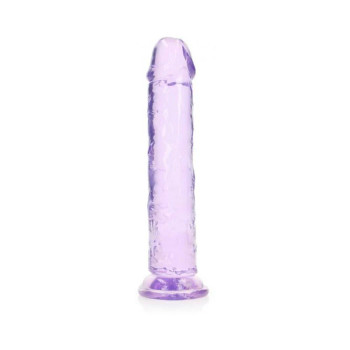 Realrock Crystal Clear Straight 9 In. Dildo Without Balls Purple Realrock Crystal Clear Straight 9 In. Dildo Without Balls Purple
