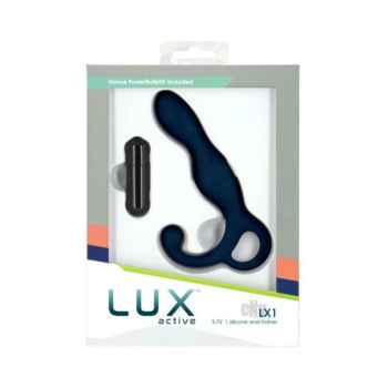 Lux Active Lx1 5.75 In. Anal Trainer Silicone With Power Bullet Dark Blue Lux Active Lx1 5.75 In. Anal Trainer Silicone With Power Bullet Dark Blue