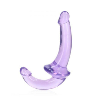 Realrock Crystal Clear 6 In. Strapless Strap-on Dildo Purple Realrock Crystal Clear 6 In. Strapless Strap-on Dildo Purple