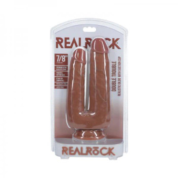 Realrock Double Trouble 7 In. / 8 In. Dildo Tan Realrock Double Trouble 7 In. / 8 In. Dildo Tan
