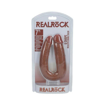 Realrock 7 In. U-shaped Double Dildo Tan Realrock 7 In. U-shaped Double Dildo Tan