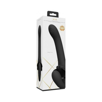 Vive - Satu Rechargeable Pulse-wave Triple-motor Silicone Strapless Strap-on - Black Vive - Satu Rechargeable Pulse-wave Triple-motor Silicone Strapless Strap-on - Black