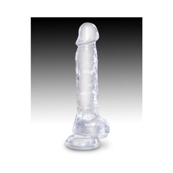 King Cock Clear 8in Cock with Balls