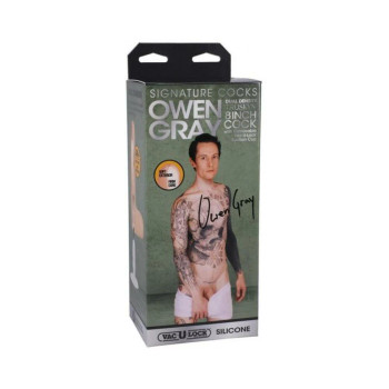 Signature Cocks Owen Gray 8 In. Dual Density Silicone Dildo With Removable Vac-u-lock Suction Cup Be Signature Cocks Owen Gray 8 In. Dual Density Silicone Dildo With Removable Vac-u-lock Suction Cup Be