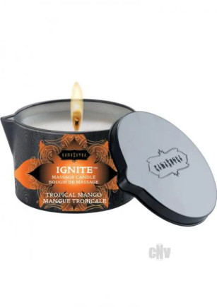 Kama Sutra Ignite Massage Candle Tropical Mango 6oz - 739122102292