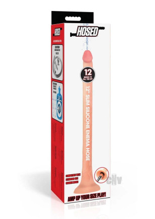 Hosed Slim Silicone Enema Hose 12 Wht Hosed Slim Silicone Enema Hose 12 Wht