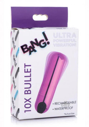 10x Rechargeable Vibrating Metallic Bullet - Purple 10x Rechargeable Vibrating Metallic Bullet - Purple