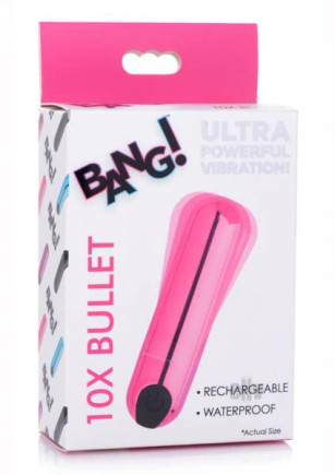 10x Rechargeable Vibrating Metallic Bullet - Pink 10x Rechargeable Vibrating Metallic Bullet - Pink