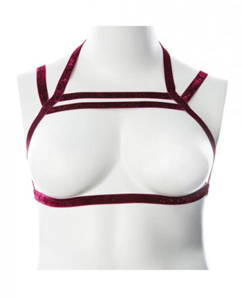 Gender Fluid Sugar Coated Harness - S-l Raspberry Glitter Gender Fluid Sugar Coated Harness - S-l Raspberry Glitter
