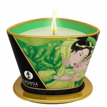 Shunga Massage Candle Zenitude Exotic Green Tea 5.7oz - 697309045117