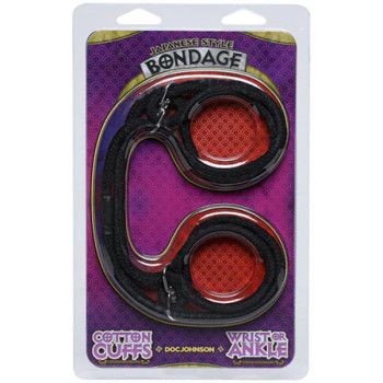 Japanese Style Cotton Cuffs Black Japanese Style Cotton Cuffs Black