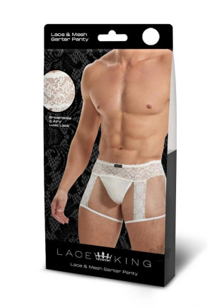 Lace King Lace Mens Panty L/xl Wht Lace King Lace Mens Panty L/xl Wht