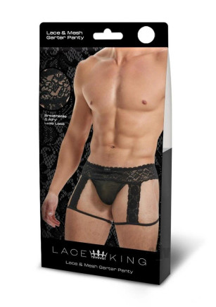 Lace King Lace Mens Panty L/xl Blk Lace King Lace Mens Panty L/xl Blk