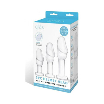 Glas Helmet Head Anal Training Kit - Set Of 3 Glas Helmet Head Anal Training Kit - Set Of 3