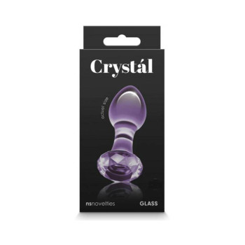Crystal Gem Glass Anal Plug Purple Crystal Gem Glass Anal Plug Purple
