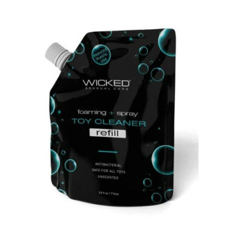 Wicked Sensual Care Foaming + Spray Toy Cleaner Refill Pouch - 24 Oz Wicked Sensual Care Foaming + Spray Toy Cleaner Refill Pouch - 24 Oz