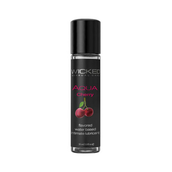 Wicked Aqua Flavored Lubricant Cherry 1oz - 713079904314 Wicked Aqua Flavored Lubricant Cherry 1oz - 713079904314