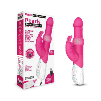 Rabbit Essentials Pearls Rabbit Vibrator Hot Pink Rabbit Essentials Pearls Rabbit Vibrator Hot Pink