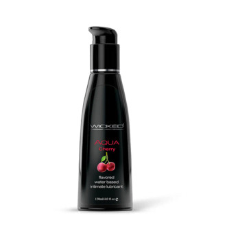 Wicked Aqua Water Based Lubricant Cherry 4oz - 713079904345 Wicked Aqua Water Based Lubricant Cherry 4oz - 713079904345