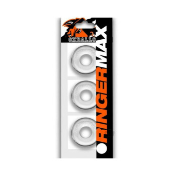 Oxballs Ringer Max 3 Pack Cockrings - Clear Oxballs Ringer Max 3 Pack Cockrings - Clear