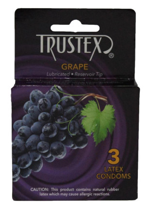 Grape Trustex Condom 3 s