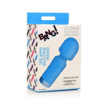 Bang 10x Mini Silicone Wand Blue Bang 10x Mini Silicone Wand Blue