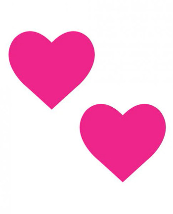 Neva Nude Temperature Reactive Heart Pasties - Neon Pink Neva Nude Temperature Reactive Heart Pasties - Neon Pink