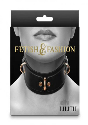 Fetish Fashion Lillith Coller Blk/gld Fetish Fashion Lillith Coller Blk/gld