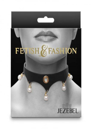 Fetish Fashion Jezebel Collar Blk/gld Fetish Fashion Jezebel Collar Blk/gld