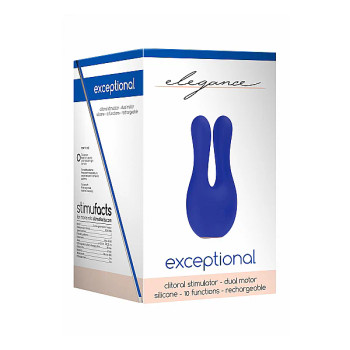 Elegance Dual Motor Clitoral Stimulator Exceptional Blue Elegance Dual Motor Clitoral Stimulator Exceptional Blue