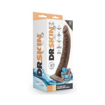 Dr. Skin Glide Self-lubricating Dildo 7.5 In. Chocolate Dr. Skin Glide Self-lubricating Dildo 7.5 In. Chocolate