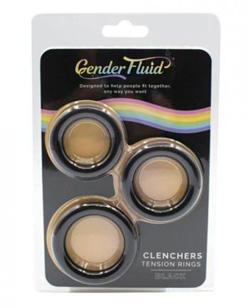 Gender Fluid Clenchers Tension Ring Set - Black Gender Fluid Clenchers Tension Ring Set - Black