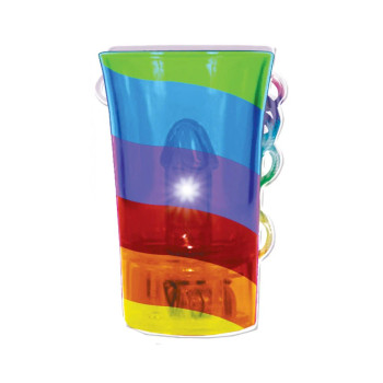 Light Up Rainbow Pecker Shot Glass - 818631029693