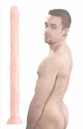 Raging Cockstars Long Dong Leo 18 Inch Dildo Beige Raging Cockstars Long Dong Leo 18 Inch Dildo Beige