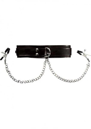 Sportsheets Collar With Nipple Clamps Sportsheets Collar With Nipple Clamps
