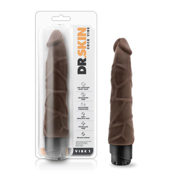 Dr. Skin - Cock Vibe 1 - 9 Inch Vibrating Cock -  Chocolate Dr. Skin - Cock Vibe 1 - 9 Inch Vibrating Cock -  Chocolate