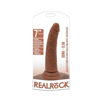 Realrock Slim Dildo Without Balls 7 Tan