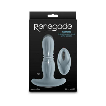 Renegade Gemini Thrusting Anal Plug With Remote Gray