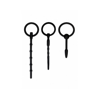 Ouch! Urethral Sounding Plug Set - Black Ouch! Urethral Sounding Plug Set - Black