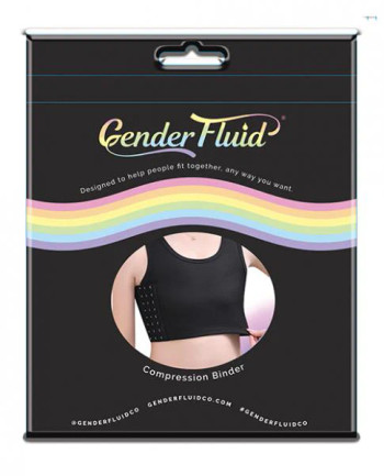 Gender Fluid Chest Compression Binder  - Xl Black Gender Fluid Chest Compression Binder  - Xl Black