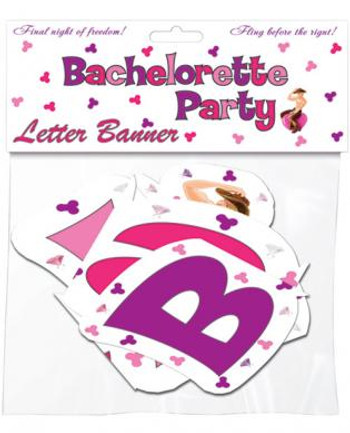 Bachelorette party letter banner - 818631025138