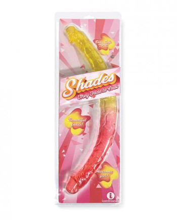 Shades Jelly Tpr Gradient Double Dong - Pink/yellow Shades Jelly Tpr Gradient Double Dong - Pink/yellow
