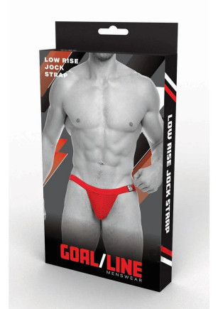 Goal Line Low Rise Jockstrap S/m Red Goal Line Low Rise Jockstrap S/m Red