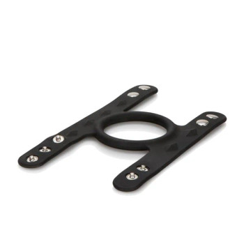 Silicone Tri Snap Cock & Ball Cage Black - 716770087430